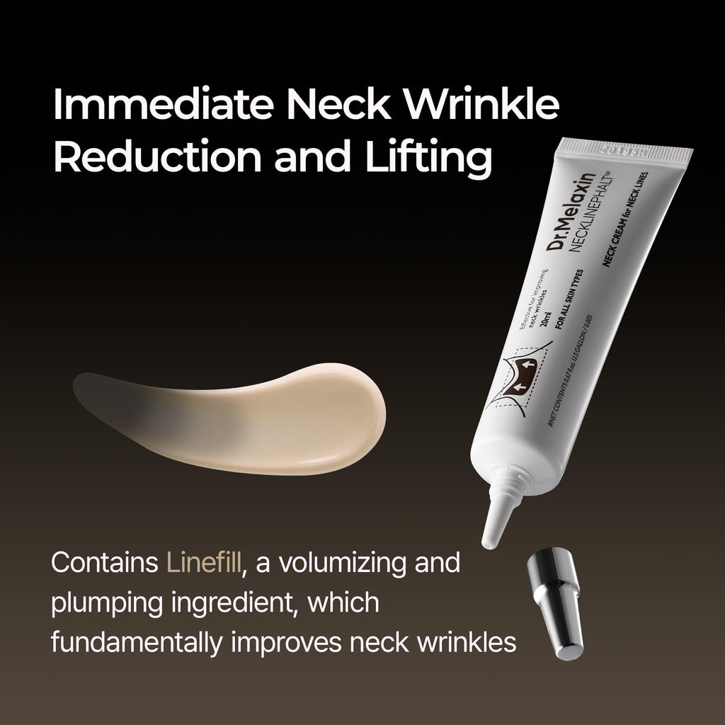 Dr.Melaxin Necklinephalt Spicule Neck Cream – Microneedle Firming & Lifting Treatment for Turkey Neck & Sagging Skin, Peptides for Wrinkle Care & Skin Tightening, Korean Skincare 1.69 fl.oz