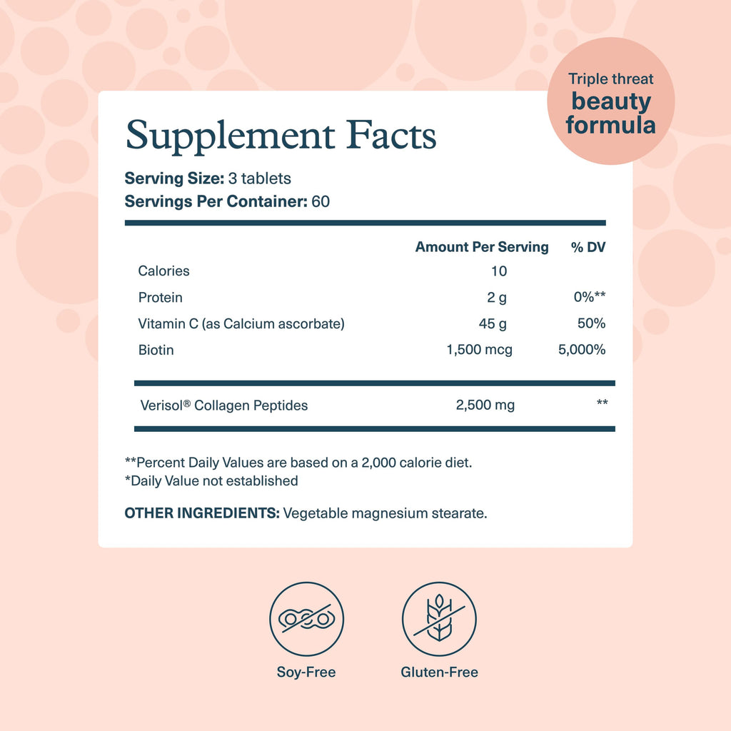 Youtheory Concentrated Effect Collagen with Verisol, 180 Tablets