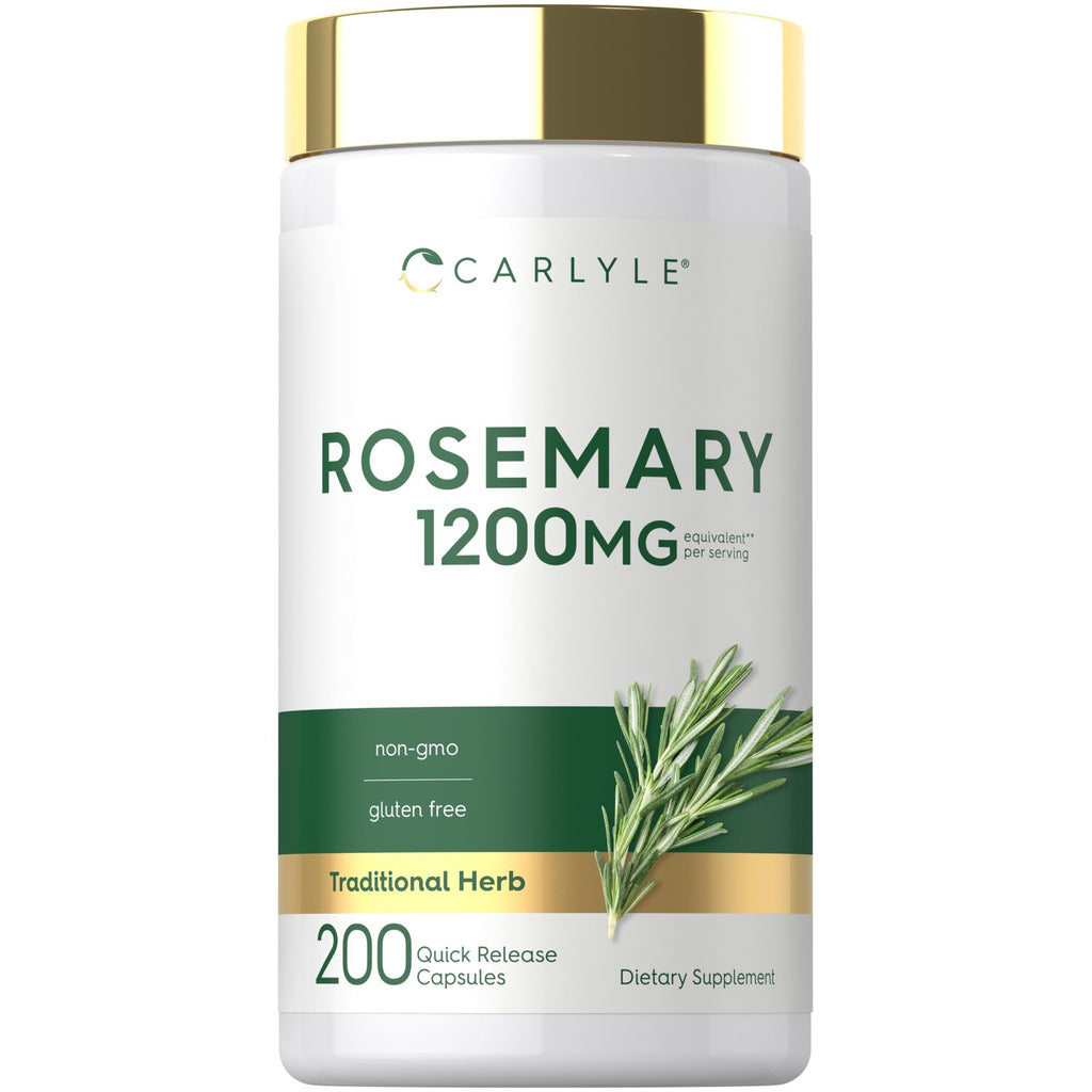Carlyle Rosemary Capsules | 200 Count | Non-GMO & Gluten Free Extract