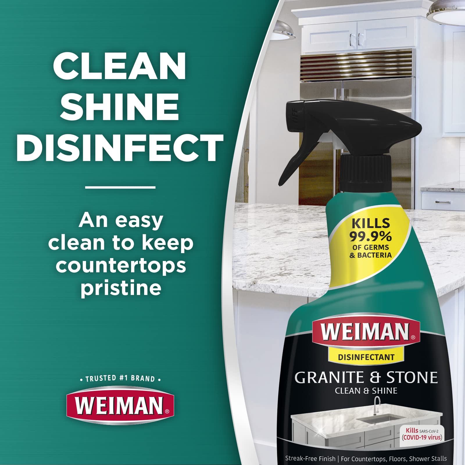 Buy now Weiman Disinfectant Granite Daily Clean & Shine, 24 Fl Oz (Pack of 1) at indiglob india
