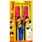 Click n Flame Utility Lighter 4-Pack - Wind Resistant Flexible Shaft Multi Purpose Lighter for BBQ, Kitchen, Candle, Fireplace, Grill