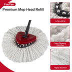 [3 Pack] Mop Replace Heads, Mop Refill Heads Replacements Compatible with O Cedar Spin Mop 1-Tank System- Easy to Replace, Microfiber, Machine Washable