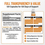 Magnesium Glycinate 200mg High Absorption Bisglycinate Sleep Supplement
