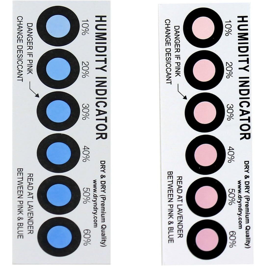 Buy now Premium Humidity Indicator Cards 20 Pack(Reusable) - 10-60% 6 Spot(20 Cards) 100 Pack at indiglob india