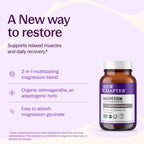 New Chapter Magnesium Glycinate 325mg & Ashwagandha Supplement, 90 Tablets | Highly Absorbable Formula Supports Muscle and Bone Health, Non-GMO, Kosher, Vegan, and Gluten Free