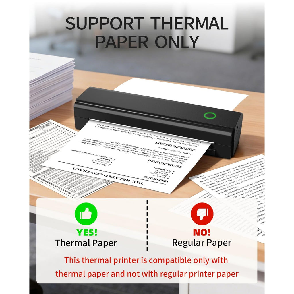 Portable Printers Wireless for Travel, N80 Bluetooth Thermal Printer