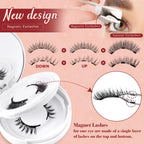 Higu clace Magnetic Eyelashes 4Pairs Magnetic Lashes with Applicator(E)