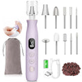 Electric Nail File Drill, Toe Nail Grinder for Thick Toenails & Callus | 10-Speed 2000mAh Cordless Rechargeable Nail Filer, 50Pcs Manicure Pedicure Kit with LED Lamp, Gifts for Women Men Seniors