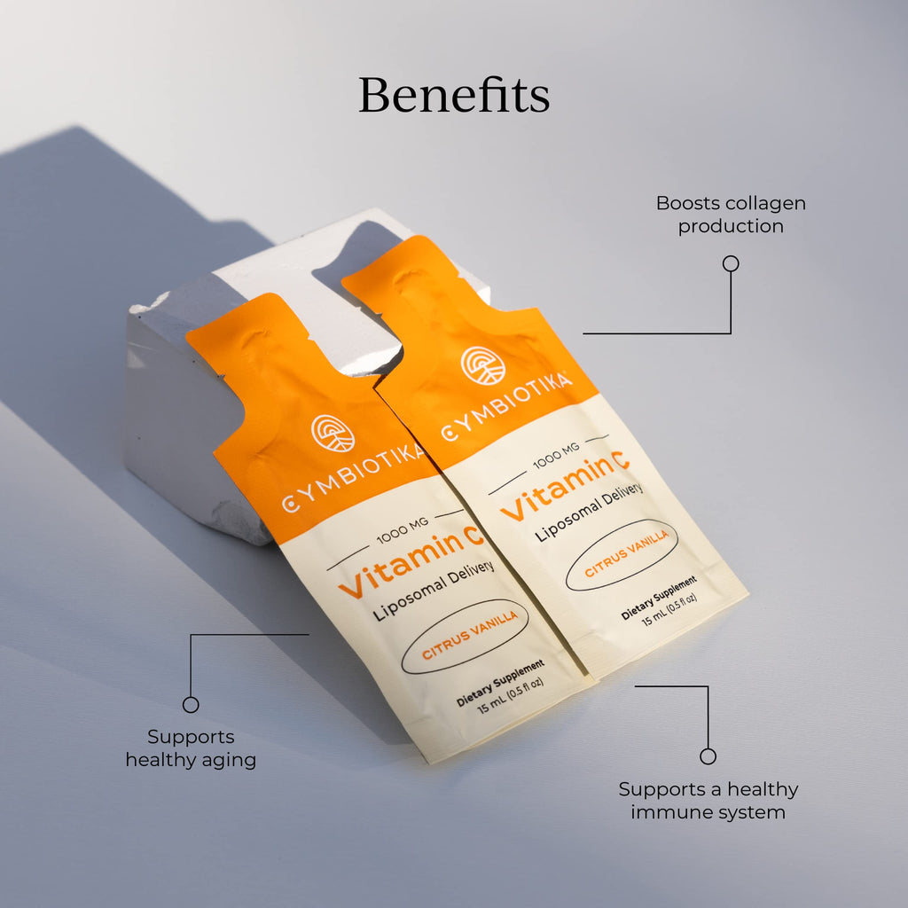 CYMBIOTIKA Liposomal Vitamin C 1000mg for Immunity & Collagen