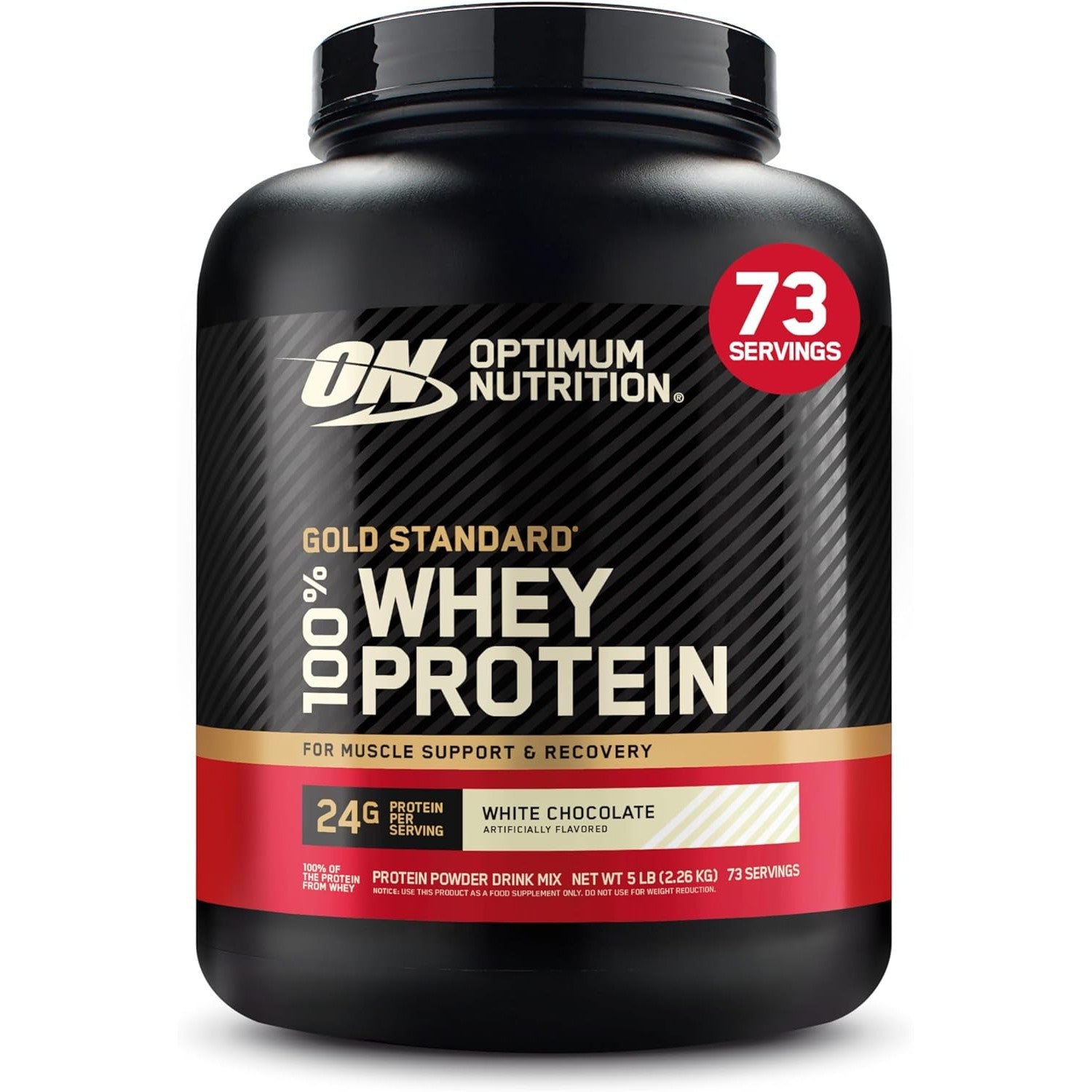Buy now Optimum Nutrition Gold Standard 100% Whey Protein Powder, Strawberry Banana, 5 Pound (Packaging May Vary) at indiglob india