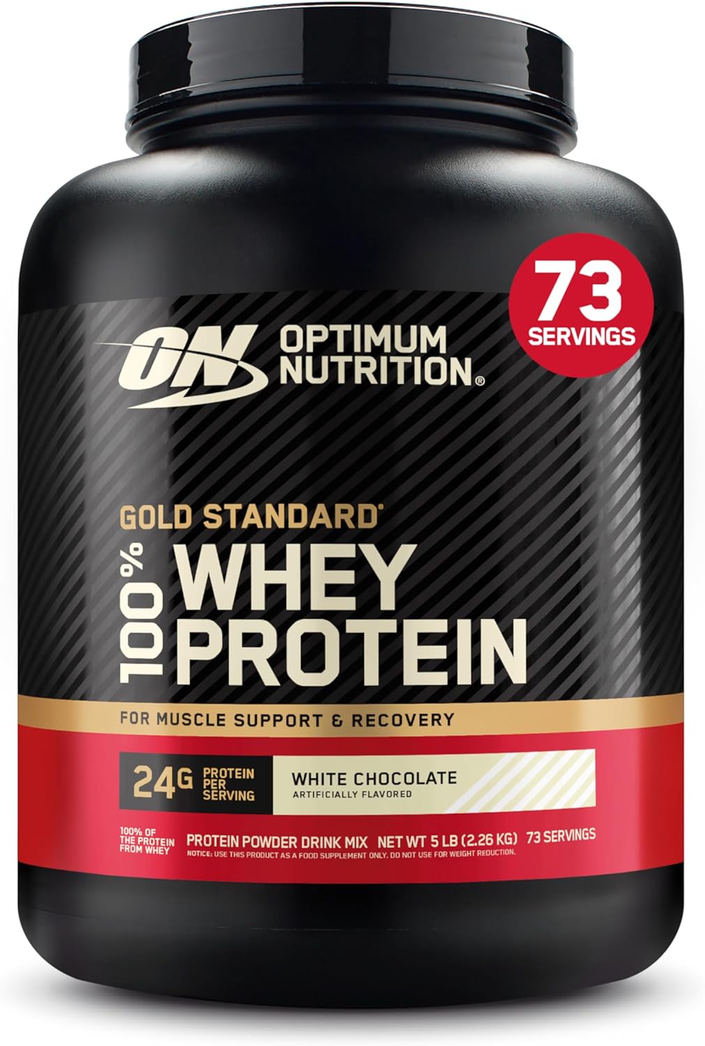Buy now Optimum Nutrition Gold Standard 100% Whey Protein Powder, Delicious Strawberry, 2 Pound (Packaging May Vary) at indiglob india