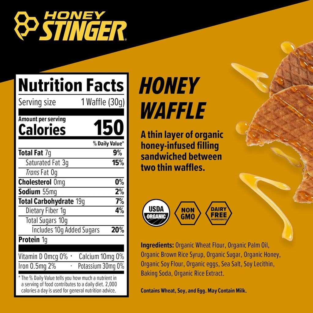 Honey Stinger Energy Waffle Variety Pack – 15 Count (3 Each: Honey, Vanilla, Cinnamon, Salted Caramel, Cookies & Cream) – Organic Honey Energy Snack for Sports, Fitness, Outdoor Activities & On-the-Go Fuel