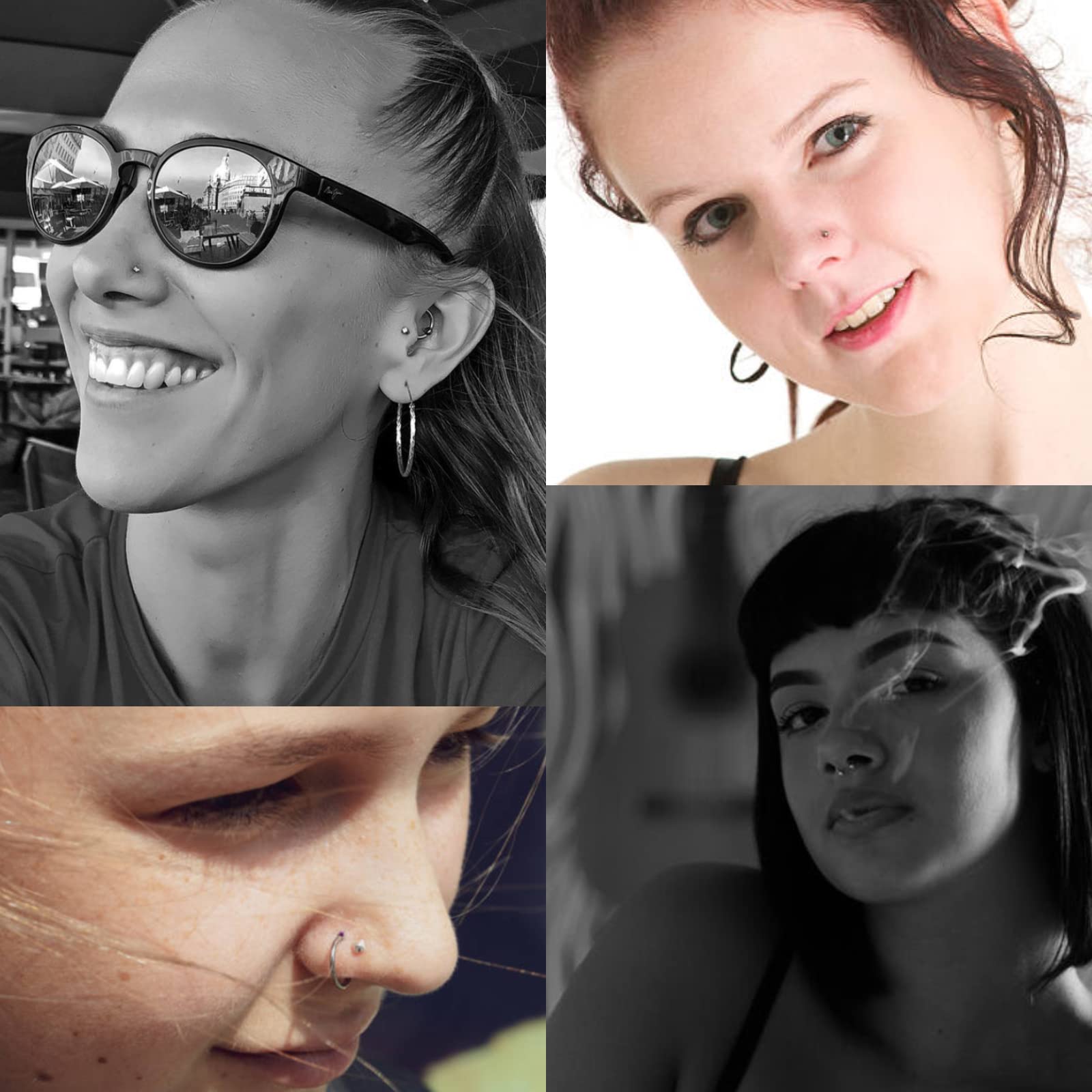 Rayyl Body Piercing Kit - 43Pcs Professional Piercing Tool Kit with 12G 14G 16G 18G 20G Piercing Needles, Clamps for Ear Nose Belly Button Lip Tongue - Body Piercing Kit Piercing Supplies