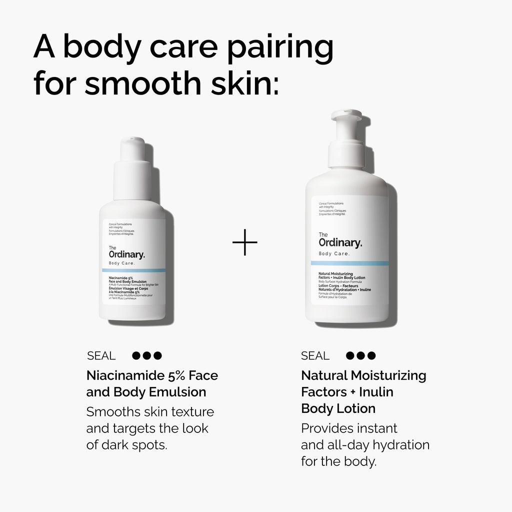 The Ordinary Niacinamide 5% Face and Body Emulsion, Dark Spot & Skin Tone Corrector, 3.4 Fl Oz