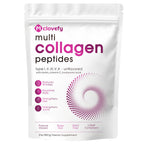 Multi Collagen Peptides Powder, Unflavored, 1lb (41 Servings) | Hydrolyzed Type I, II, III, V, X Collagen with Hyaluronic Acid, Biotin & Vitamin C, Easily Mixes in Drinks