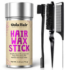 Dolahair Portable Travel Hair Wax Stick - Slick Hair Pomade with Smoothing Brush for Women, Kids & Girls' Hair Styling