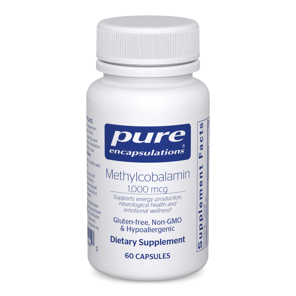 Pure Encapsulations Methylcobalamin 1,000 mcg, 60 Capsules | Vitamin B12 Supplement to Support Memory and Nerve Health*, Vitamin B12