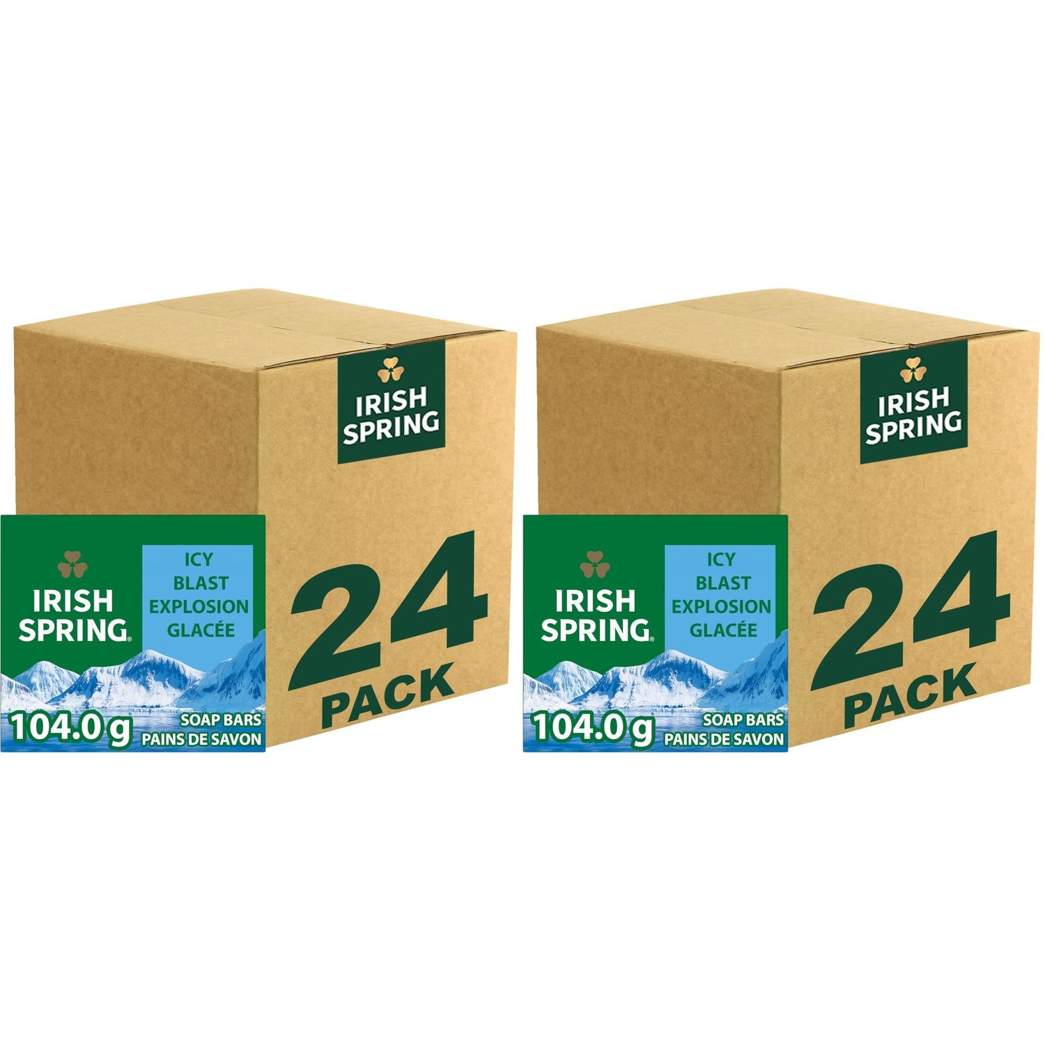 Buy now Irish Spring Icy Blast Bar Soap for Men, Mens Soap, Smell Fresh and Clean 12 Hours, Men Bars Washing Hands Body, Mild Skin, Recyclable Carton, 24 Pack, 3.7 Oz Icy Blast 3.7 Ounce (Pack of 48) at indiglob india
