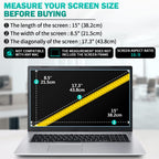 Buy now F FORITO 2-Pack 15.6 Inch Anti Blue Light Laptop Screen Protector, Eye Protection Anti Glare Matte Computer Screen Cover for 15.6" Laptop with 16:9 Aspect Ratio, Reduce Eye Strain and Touch Sensitive at indiglob india