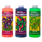 Buy now General Hydroponics FloraSeries Advanced Nutrient Fertilizer System, 3-Part Bundle with FloraMicro, FloraBloom and FloraGro, 16 oz. at indiglob india