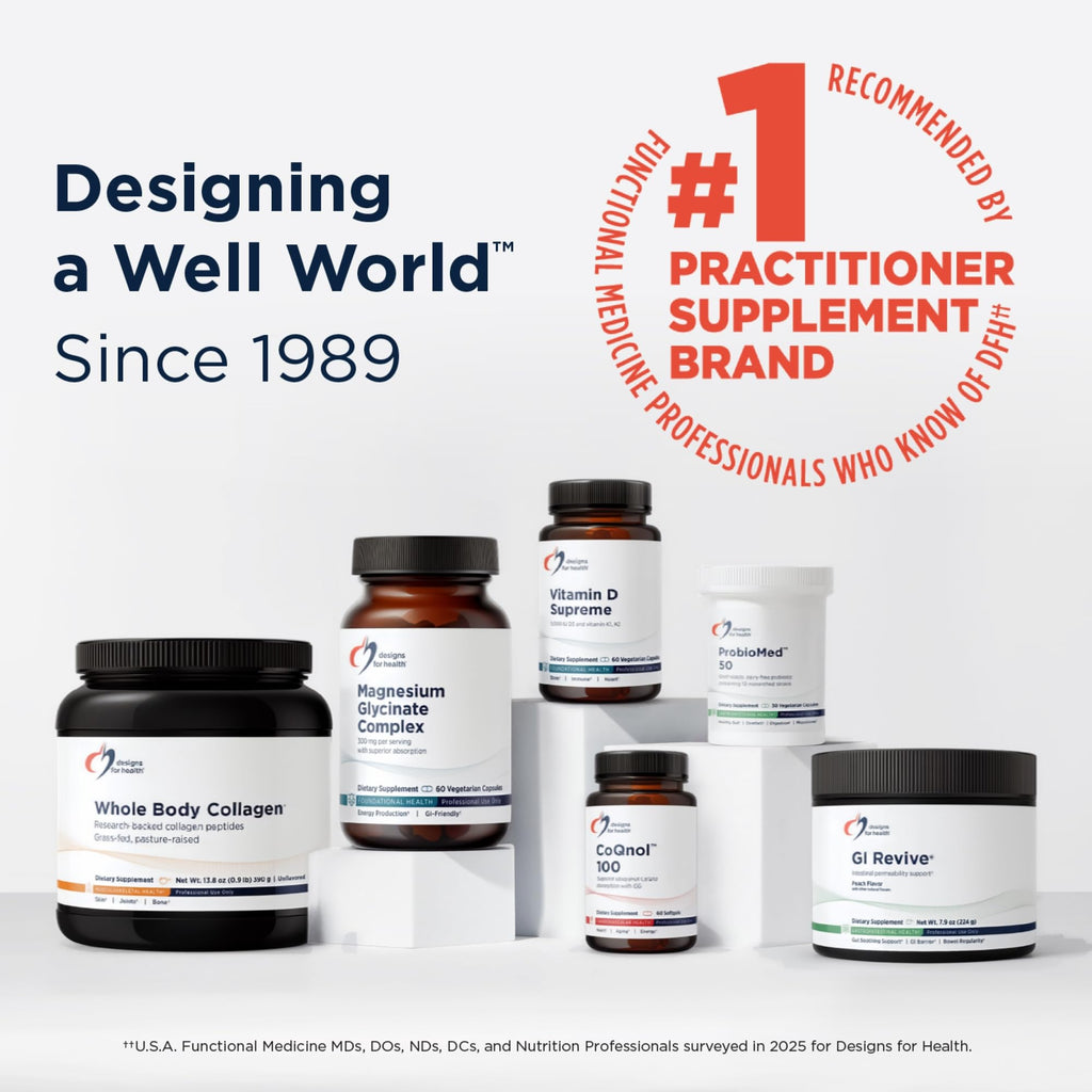 Designs for Health Magnesium Glycinate Complex - High Absorption, Patented Magnesium Complex - Promotes Calm Sleep, Energy, Bone & Heart Health, and Immune Support - Vegan, Gluten Free (120 Capsules)