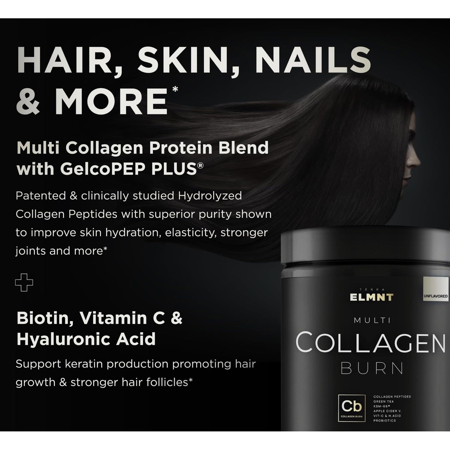 Super Collagen Powder for Women Weight Loss + Beauty w. Probiotics, Hyaluronic Acid, ACV, KSM-66, Biotin - Premium Multi Collagen Peptides Protein Supplement Colageno for Women (Unflavored)