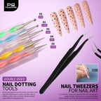 FANDAMEI Nail Art Tools Set With Nail Charms, Nail Stand, Nail Art Kit