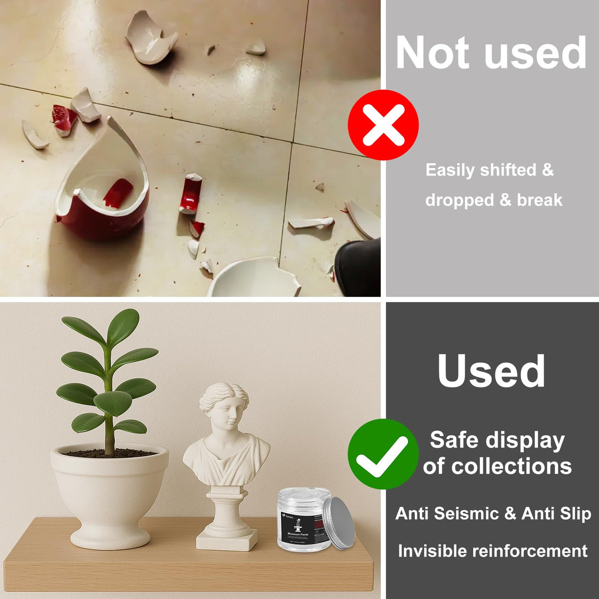 1DFAUL 12 oz Exhibits Fix Gel for Museum, Removable Museum Paste Putty Wax