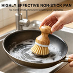 Bamboo Dish Scrubber 2 Pack Kitchen Brushes for Dishes Cleaning