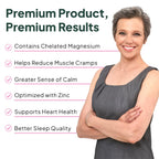 Organics Ocean Pure Magnesium Glycinate with Zinc - Maximum Strength Chelated Magnesium Supplement for Women and Men for Muscle Cramps and Sleep Support - 6 Bottles