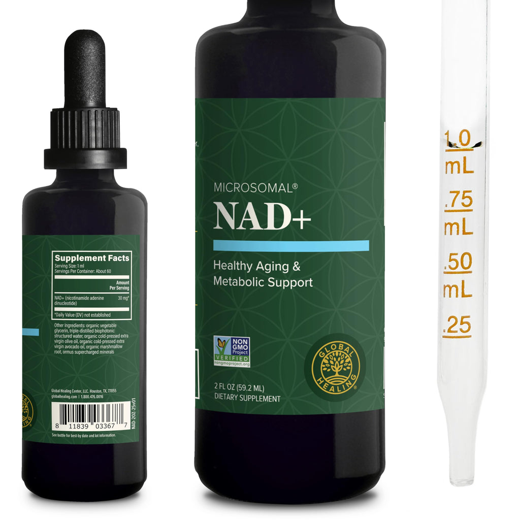 NAD+ Liquid Supplement- Sublingual NAD Drops, Liposomal NAD (2 Oz)