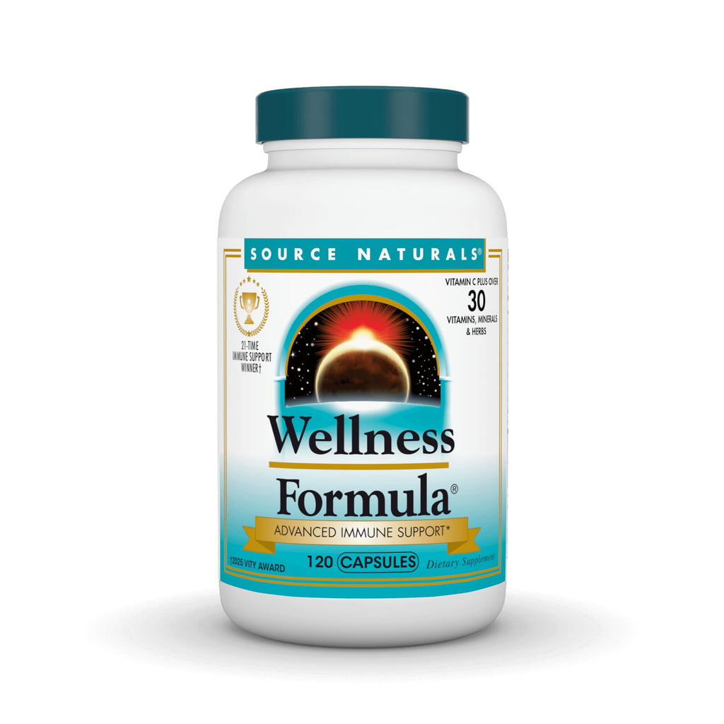 Source Naturals Wellness Formula, Advanced Immune Support - 60 Capsules | Bio-Aligned Vitamins & Herbal Defense with Vitamin C Plus 30 other Vitamins, Minerals & Herbs for Immune System Support