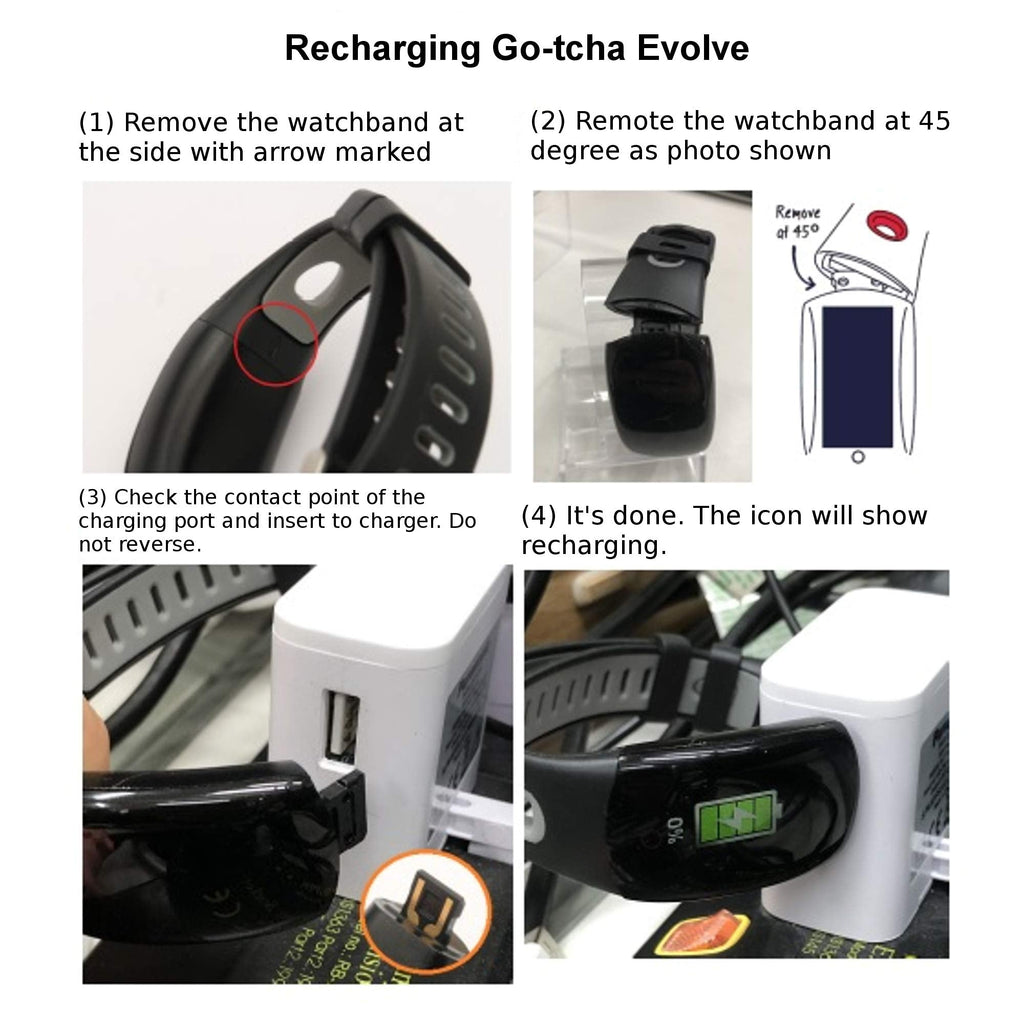 Buy now Go-tcha Evolve LED-Touch Wristband Watch for Pokemon Go with Auto Catch and Auto Spin - Black/Gray at indiglob india