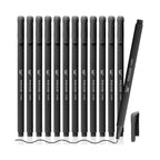 Mr. Pen- Black Fineliner Pens, 12 Pack, 0.4mm Fine Point