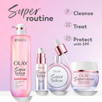 Olay Super Serum - Glow Serum for Face - Activated Niacinamide, Vitamin C & E, Collagen Peptide, AHA - 5-in-1 Benefits - Brightens, Hydrates, Smooths, Firms, Evens Tone, Proactive Anti-Aging, 1.0 Oz