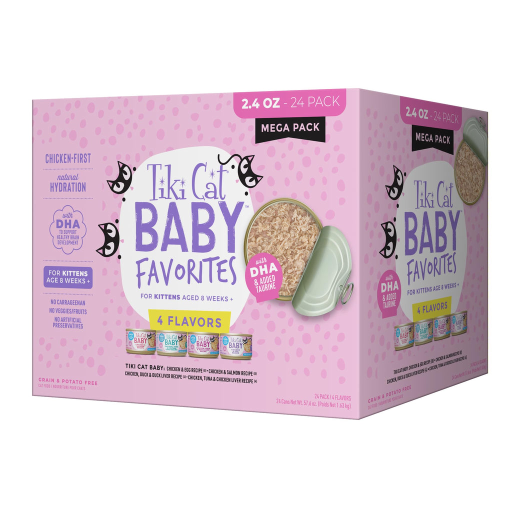 Tiki Cat Baby Whole Foods Wet Cat Food for Kittens Mega Pack