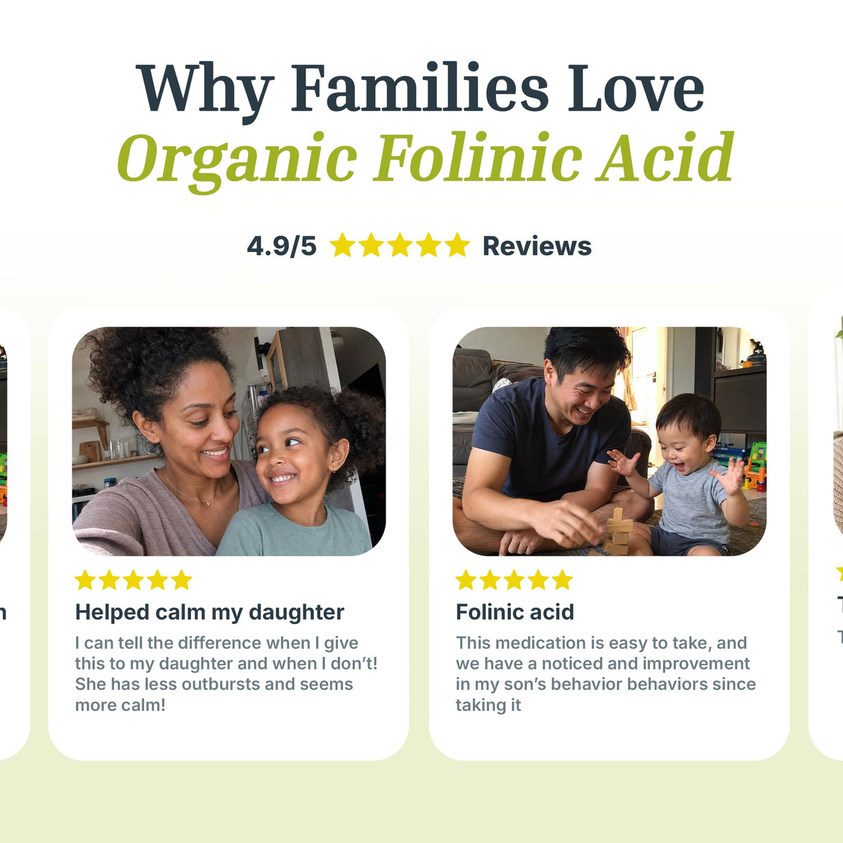 Dr. Green Mom Folinic Acid For Kids & Adults — High Dose — MTHFR-Friendly Folic Acid Alternative — Organic Liquid Drops — 500 mcg/Drop — Vitamin B9 for Methylation, Neurological & DNA Support, 1 fl oz