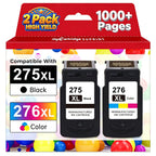 PG-275XL CL-276XL High Yield Replaced for Canon 275 and 276 Ink Cartridges