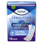 Tena Sensitive Care Ultra InstaDry Pads for Women, Postpartum and Bladder Leaks, Ultra Absorbency, 12 Count, Pack of 1