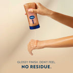 Vaseline Glazed and Glisten Sunlit Glow Body Gel Oil Vanilla Cocoa Shimmering with Ultra-Hydrating Lipids and 100% Pure Cocoa Butter, 6.8 Oz