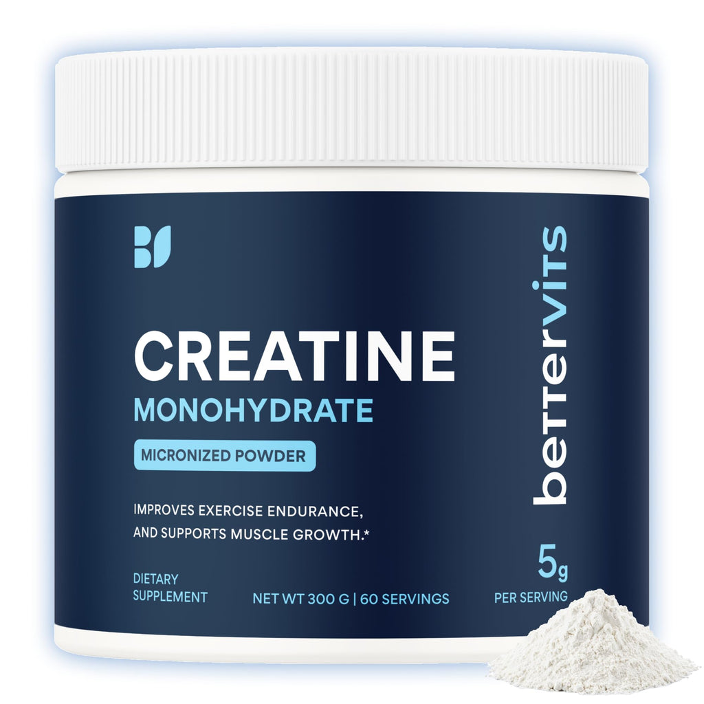 Bettervits Creatine Monohydrate Powder – Pure Micronized 5g | 60 Servings