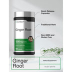 Horbäach Ginger Root Extract Supplement | 150 Capsules | Traditional Herbal Formula | Non-GMO & Gluten Free