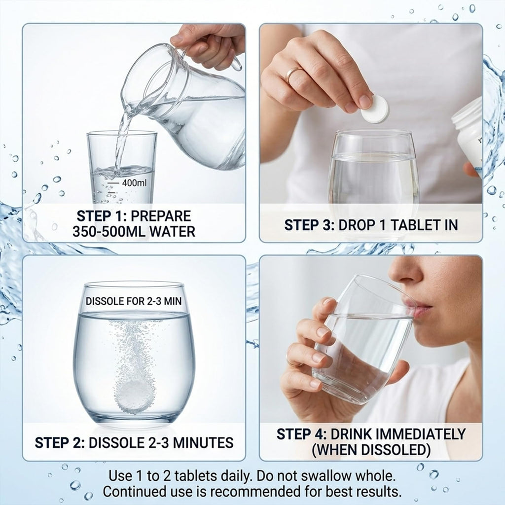 Hydrogen Water Tablets for Drinking Water, H2 Molecular Hydrogen Tablets