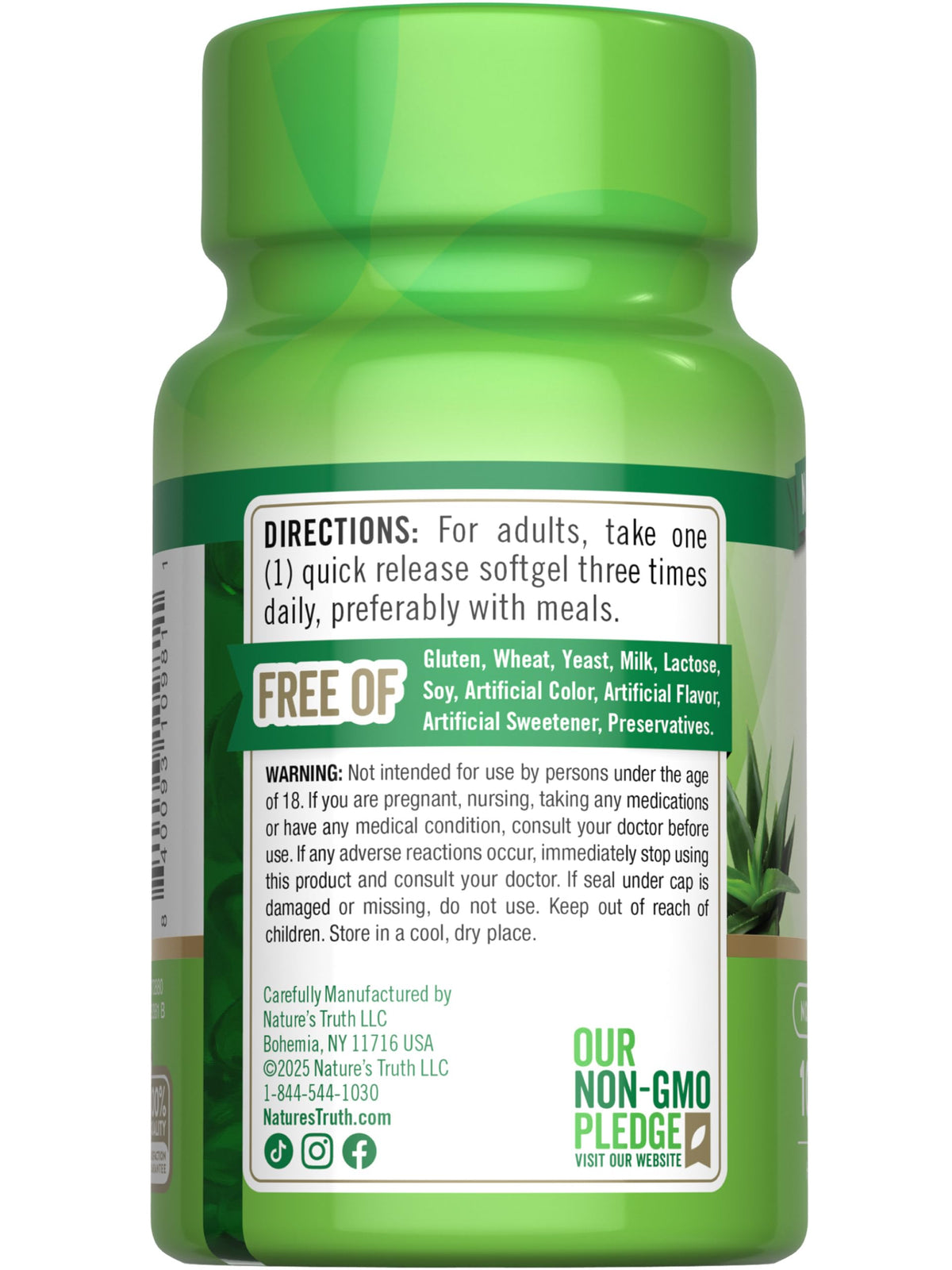 Nature's Truth Aloe Vera Softgels | 100 Count