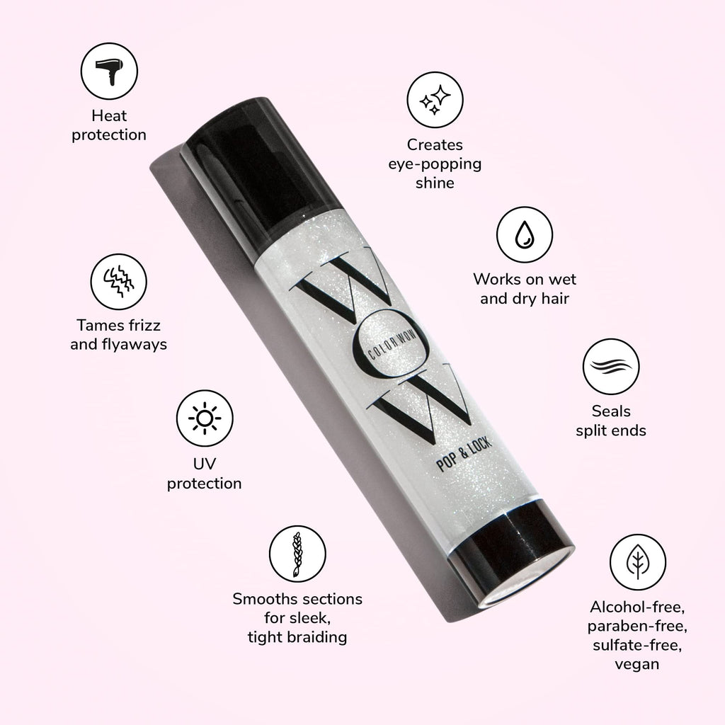 Buy now COLOR WOW Pop + Lock High Gloss Finish â€“ Frizz Control Serum | Prevent Color Fade, Seal Split Ends, and Add Gloss | Get Silky, Shiny Hair! at indiglob india