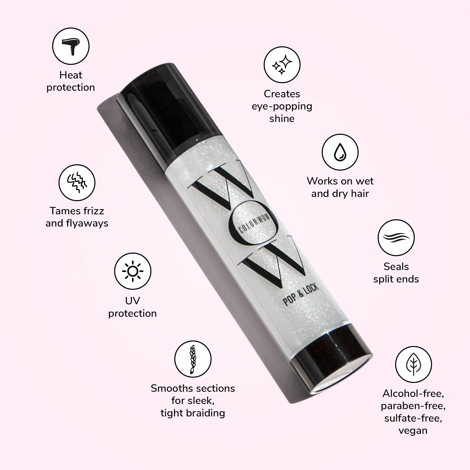Buy now COLOR WOW Pop + Lock High Gloss Finish â€“ Frizz Control Serum | Prevent Color Fade, Seal Split Ends, and Add Gloss | Get Silky, Shiny Hair! at indiglob india