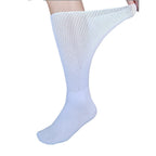 CIRZUEX Extra Wide Socks for Lymphedema Swollen Feet Leg, Bariatric Socks, Cast Boot Sock, Diabetic Non Binding Neuropathy Swelling Women Men 2 Pairs