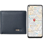 Buy now Anti-Lost Bluetooth Wallet Tracker & Finder GPS Position Locator Mens Slim Minimalist trackable Cool Leather Wallet Credit Card Holder (Coffee) (Coffee, Horizontal) (Black, Horizontal) Horizontal Blue at indiglob india