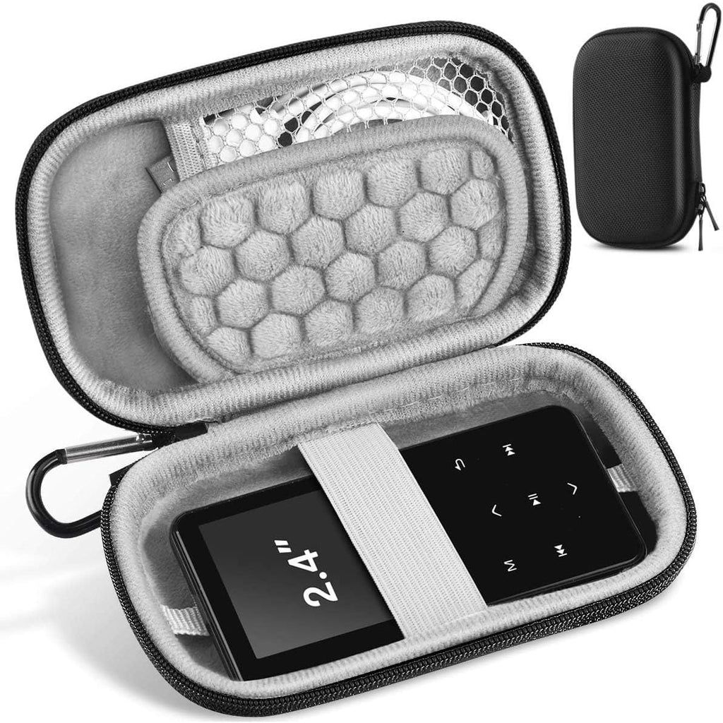 Buy now AGPTEK MP3 MP4 Player Case for 2.4 inch MP3 Player, for Gracioso/for ChenFec/for Safuciiv/for RUIZU/for Aiworth and Other MP3 Players Under 2.4 inch, Portable Case with Metal Carabiner Clip 2,4 pouces Black at indiglob india