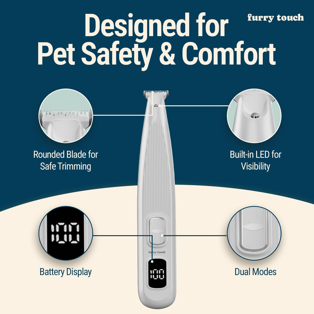 Dog Paw Trimmer Electric Cordless Pet Clippers for Dogs & Cats